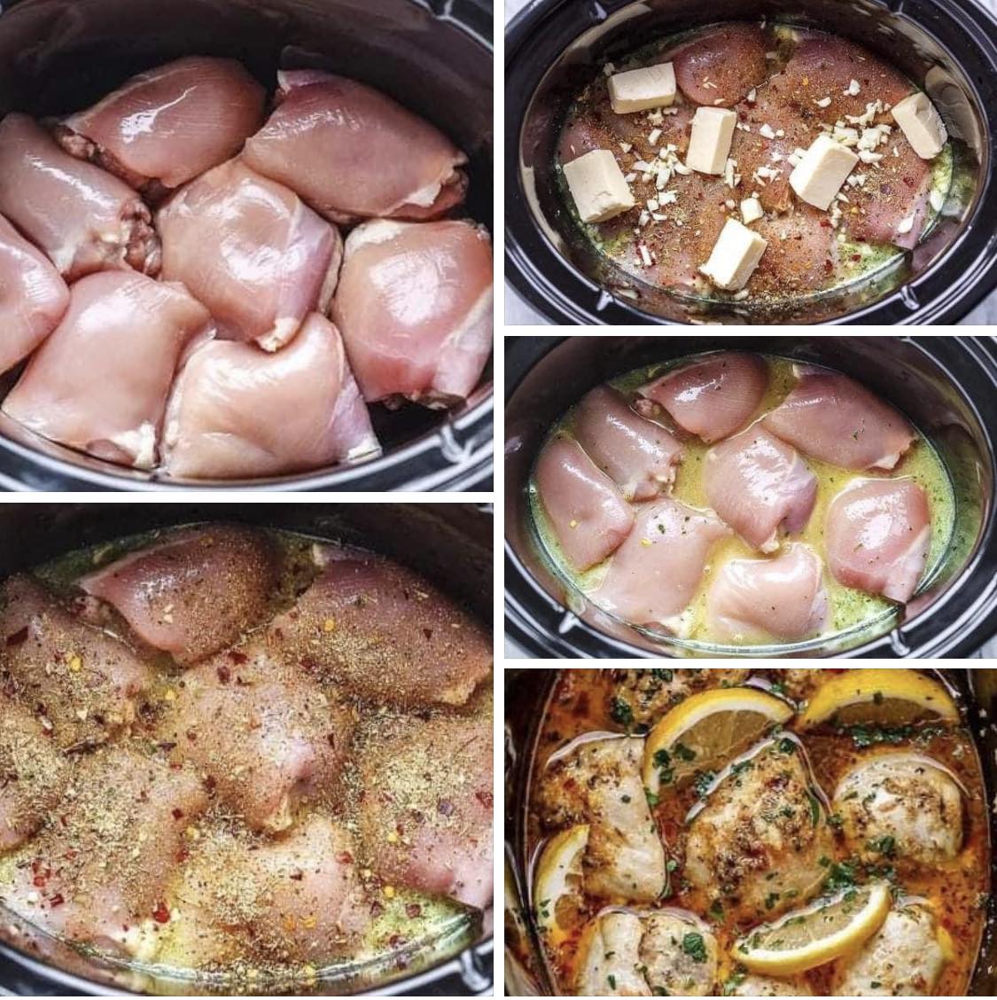 Crock Pot Lemon Garlic Butter Chicken